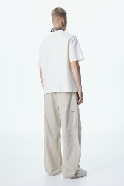 H&M Loose Fit Beige Cargo trousers