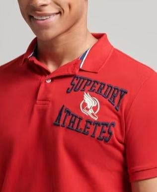 SUPERDRY VINTAGE SUPERSTATE MEN'S RED POLO