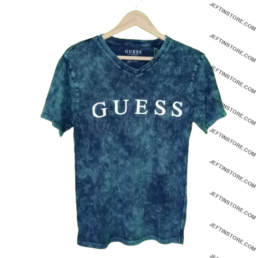 Guess Mens Short Sleeve College Logo Tee T-Shirt