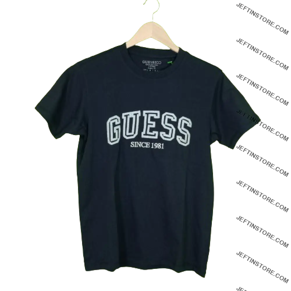 Guess Mens Short Sleeve College Logo Tee T-Shirt