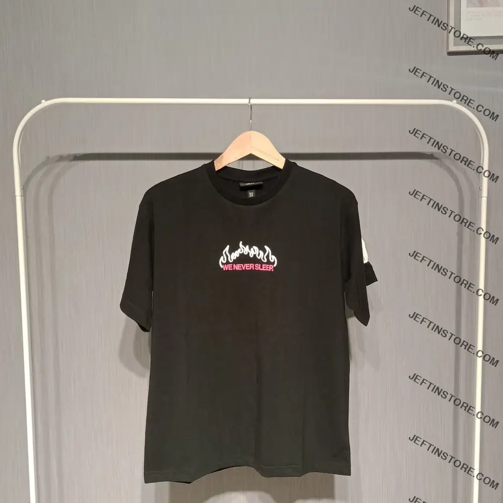 H&M Round Neck Oversized T-Shirt Black / S