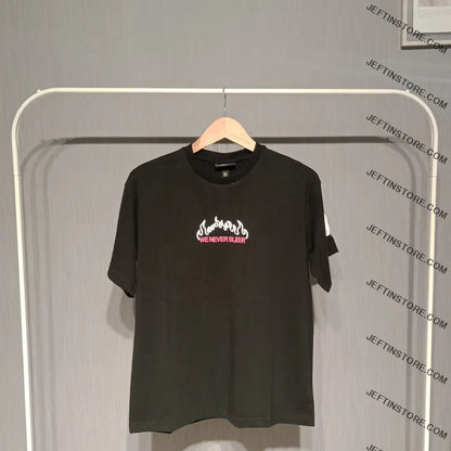 H&M Round Neck Oversized T-Shirt Black / S