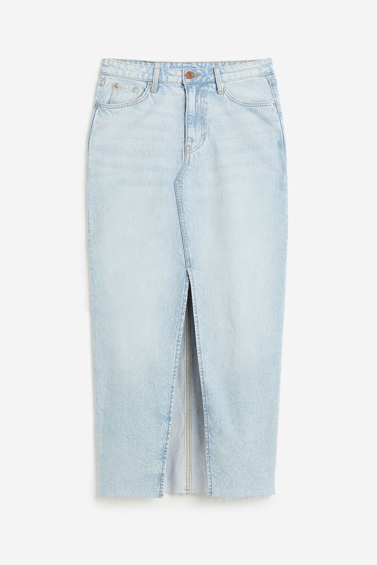 H&M Slit-hem denim skirt