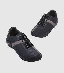 Woodland Men's Black Leather Sneakers UK8