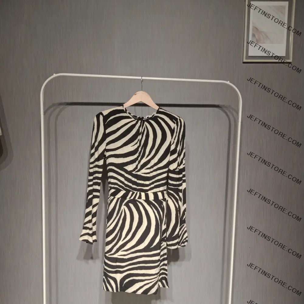 Mango Women’s Black/White Dress