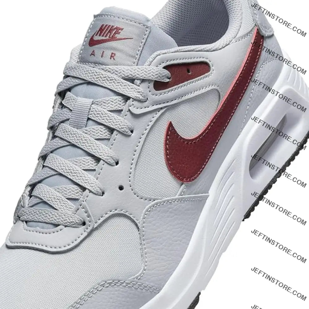 Nike Running Shoes Mens Air Max Sc-Wolf Grey/Dark Team Red-Burgundy Crush