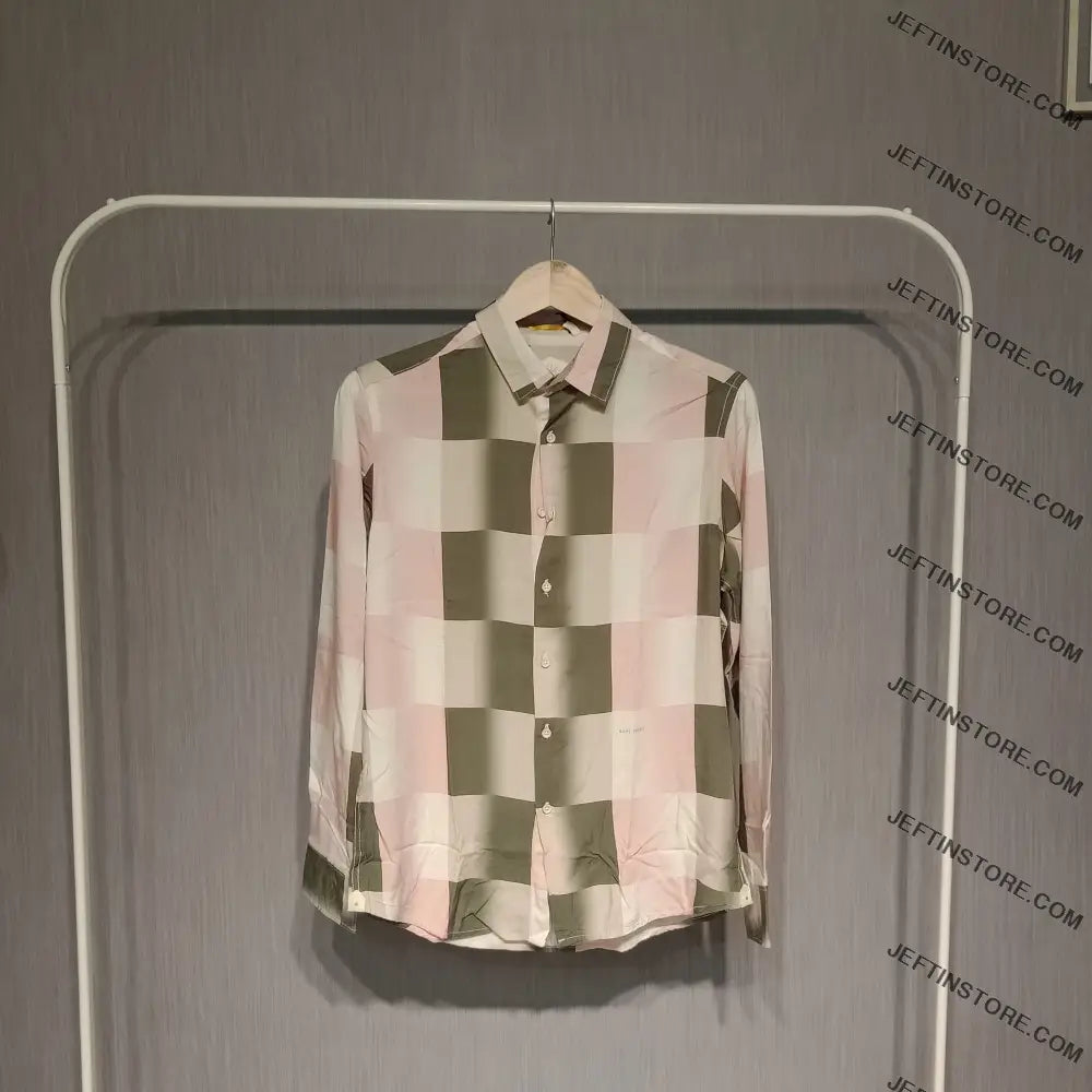 Rare Rabbit Men’s Checks Shirts Green White / S