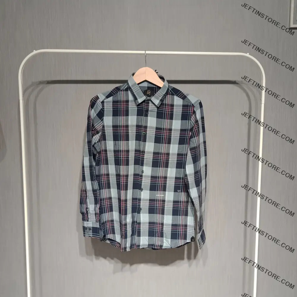 Rare Rabbit Men’s Checks Shirts Navy / S