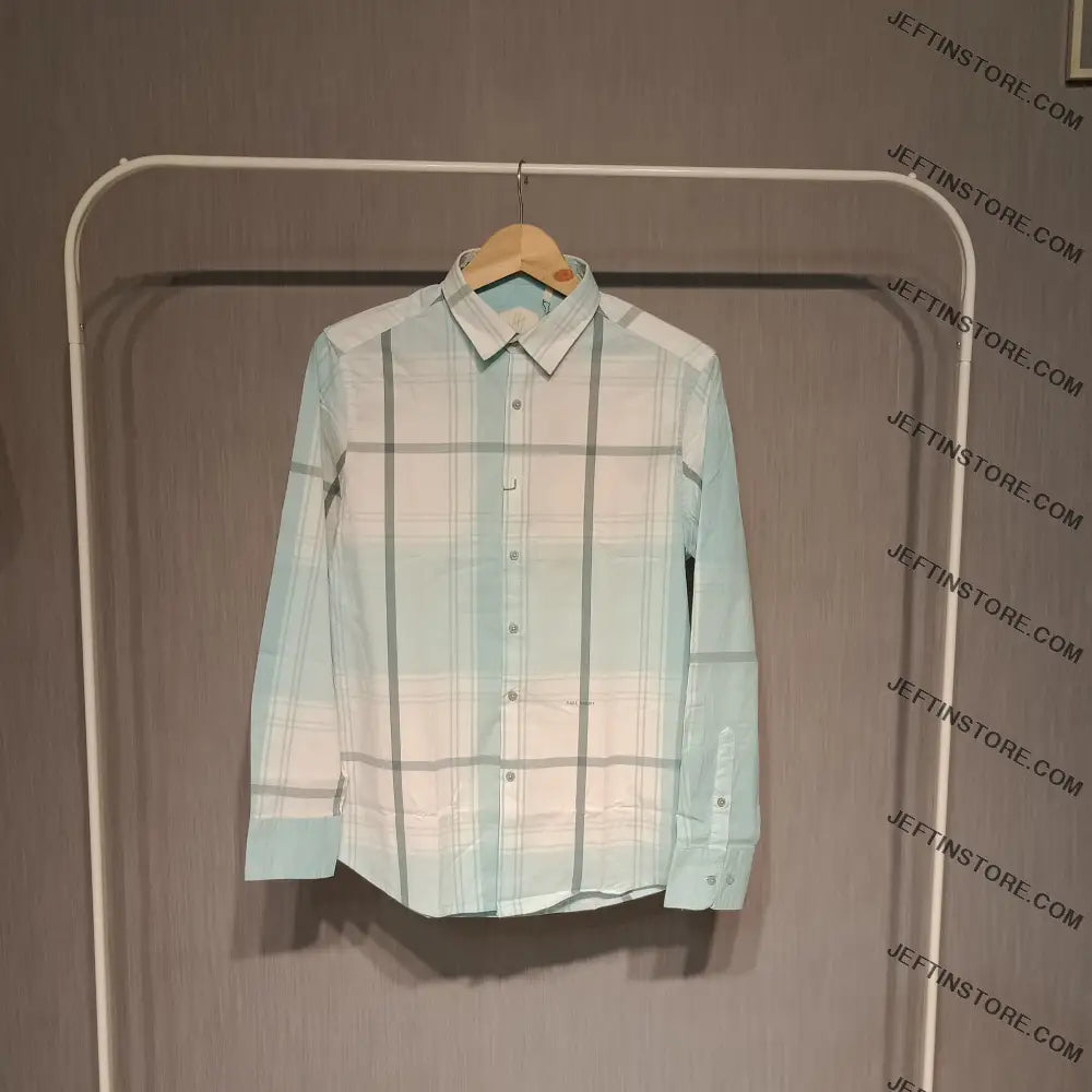 Rare Rabbit Men’s Checks Shirts Sky Blue / S