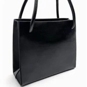 Zara Faux Leather Top Handle Square Bag