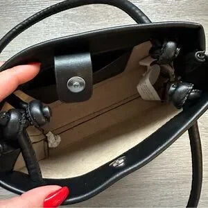 Zara Faux Leather Top Handle Square Bag