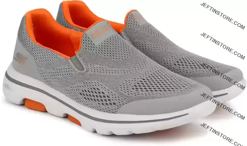 Skechers Men’s Go Walk Grey Orange / Uk8