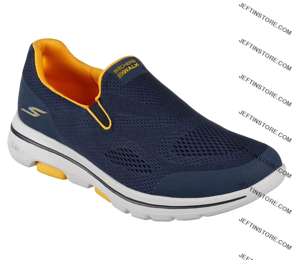 Skechers Men’s Go Walk Navy Yellow / Uk10