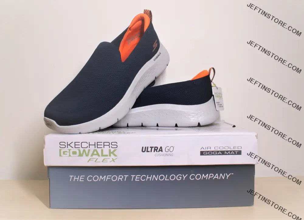 Skechers Gowalk Flex Navy Orange / Uk9