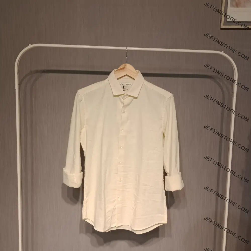 Zara Men’s Formal Shirt Lemon / S